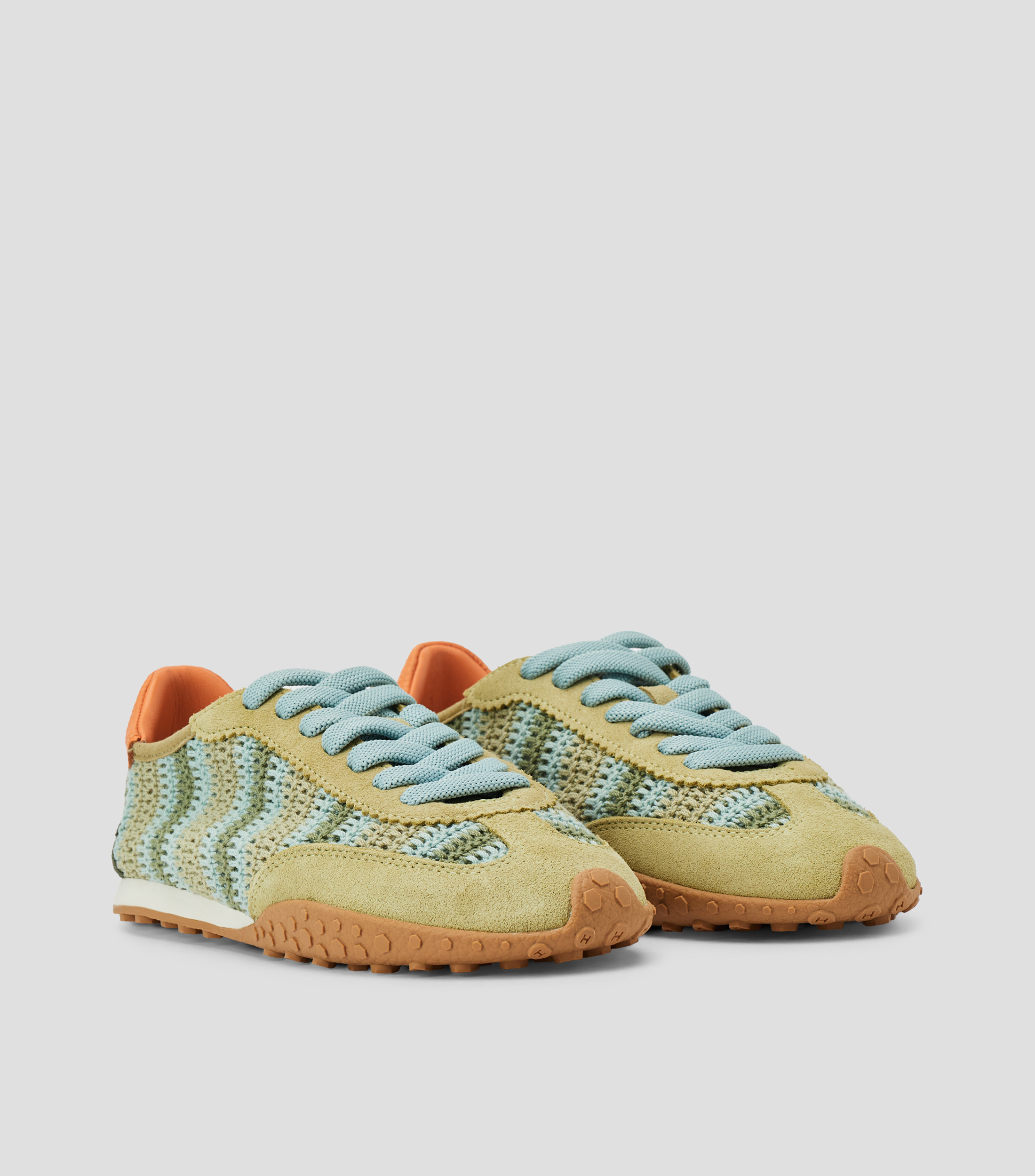 Tenis casuales Bridge Woven en textil y piel Mujer